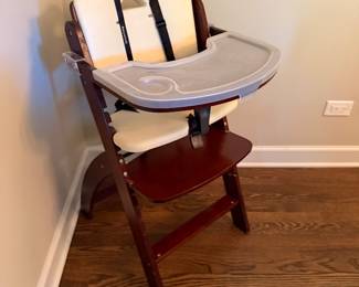 wooden high chair