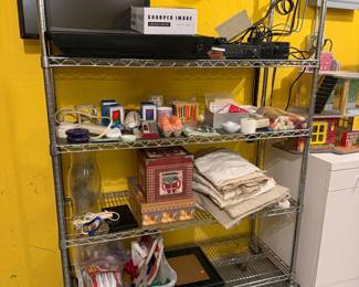 metal shelving, misc.