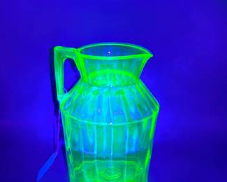Uranium Pitcher Depression Glass