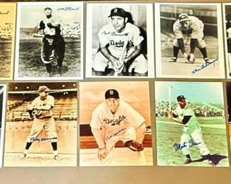 COA Signed Baseball Star Photos