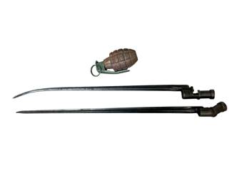 Bayonets and Empty Grenade