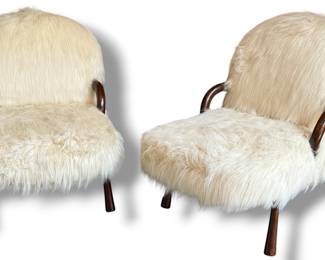 Mongolian Shearling Lounge Chairs, In The Manner of ARNOLD MADSEN 