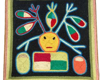 1970's Huichol Yarn Artwork, Mexico