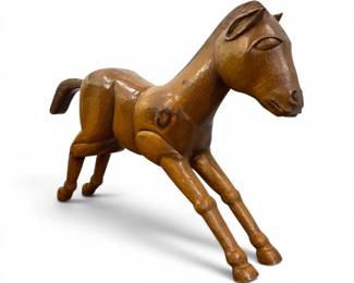Folk Art Carved Horse Statue 