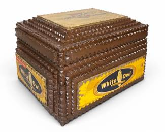 POPS CASEY (American, 20th C.) Tramp Art Cigar Box