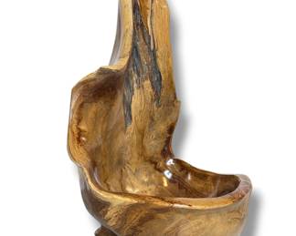 Biomorphic Burlwood Footed Bowl