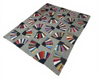 Antique Patchwork Fan Quilt