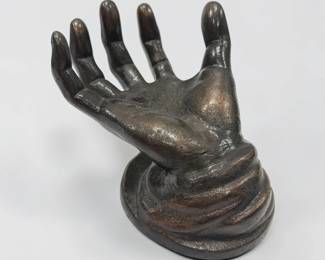 Vintage Bronze Hand Sculpture