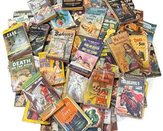 Collection of Vintage Pulp Fiction Paperback Books, Sex & Western
