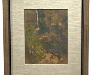 EDOUARD VUILLARD (French, 1868-1940) Mixed Media Painting