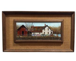 CHARLES L. SIZEMORE (Indiana, America) Farm Scene Oil Painting 