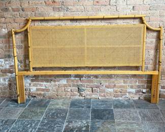 MCGUIRE Style Rattan and Bamboo Headboard, King Size 