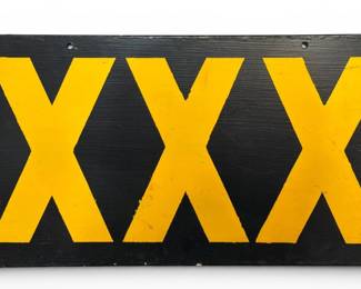 Folk Art Triple X Poison Sign 