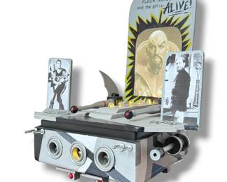 TOM OLESKER (American, Contemporary) Folk Art Sculpture "Alive" 