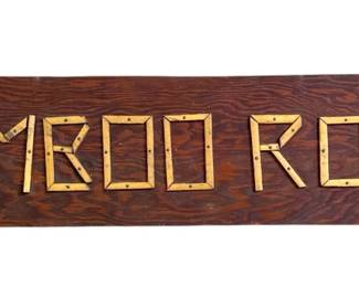 Original Tiki "Bamboo Room" Sign, Bar 