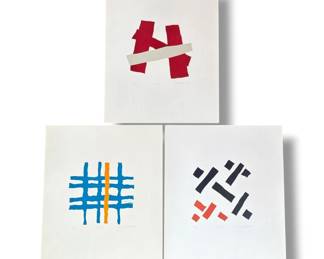 Three WERNER GRAEFF (German, 1901-1978) Color Linocuts on Paper