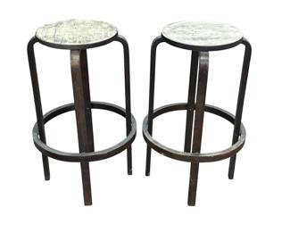 Pair of Stacking Barstool in the style of Alvar Aalto 