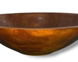 Large Burl Wood Dough Bowl, Hand Carved