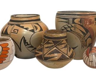 Collection of Hopi Native American Vases