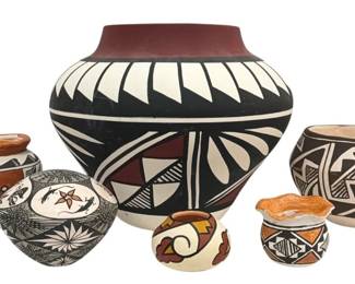 Collection of Acoma Native American Pottery