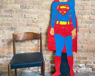 1940's 50's Folk Art D.C. MARVEL Superman Cut Out