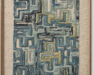 Mid Century Style Framed Wall Tapestry