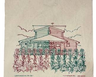 1987 Architectural Drawing on Tracing Paper, SAM MARTS