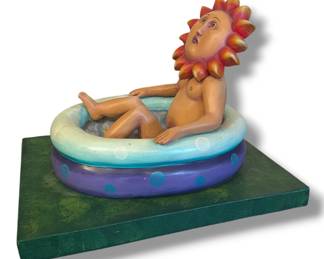 Ceramic Sun Bather Sculpture, After SERGIO BUSTAMENTE