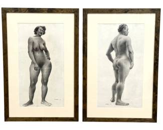 1950's European Nude Studies, Man & Woman 