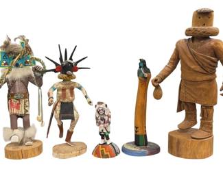 Five Hopi Kachina Dolls