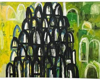 E. CHARLES ROLWING, III (American, b. 1958) "Fences" Oil Painting 