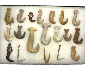 Collection of Native American Fishing Hooks