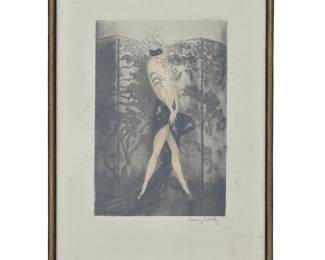 LOUIS ICART (French, 1888-1950) "Masked" Etching