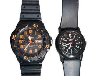 Two Mens Watches, CASIO and TIMEX