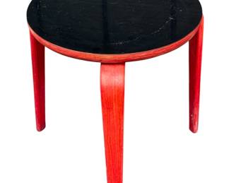 Red Stool / Side Table in the style of Alvar Aalto 