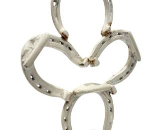 Antique Iron Horseshoe Key Holder
