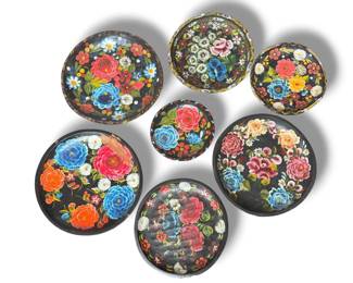 Collection of Mexican Batea Trays