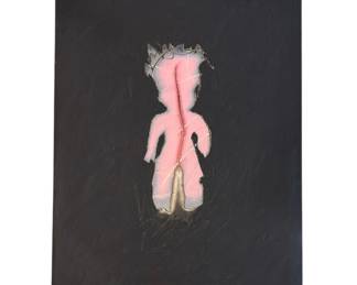 Pink Man Acrylic and Pastel Painting, IMO IZUMI KATO 