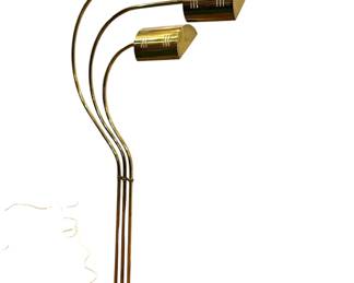 Sculptural Brass Mid Century 3-Arm Floor Lamp 