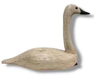 Folk Art Carved Swan Decoy