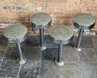 Set of 4 Classic Retro Diner Stools 