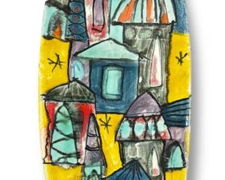 ELIO SCHIAVON (1925-2004) Mid Century Italian Cityscape Wall Plate