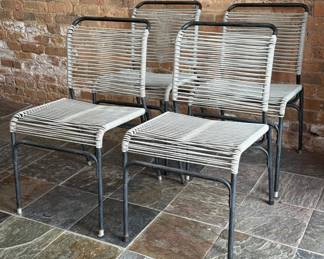 Set of Four Patio Chairs in The Style of Walter Lamb for Brown Jordan 
