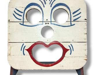 Vintage Carnival Clown Ball Toss Board