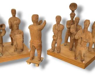 Mexican Folk Art Carved Wood Band