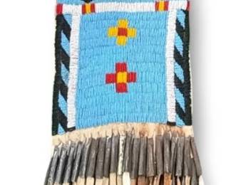 Lakota Sioux Native American Tobacco Bag, Circa 1920