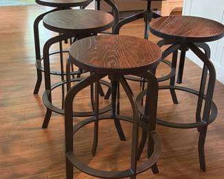 055 industrialadjustableswivelbarstools