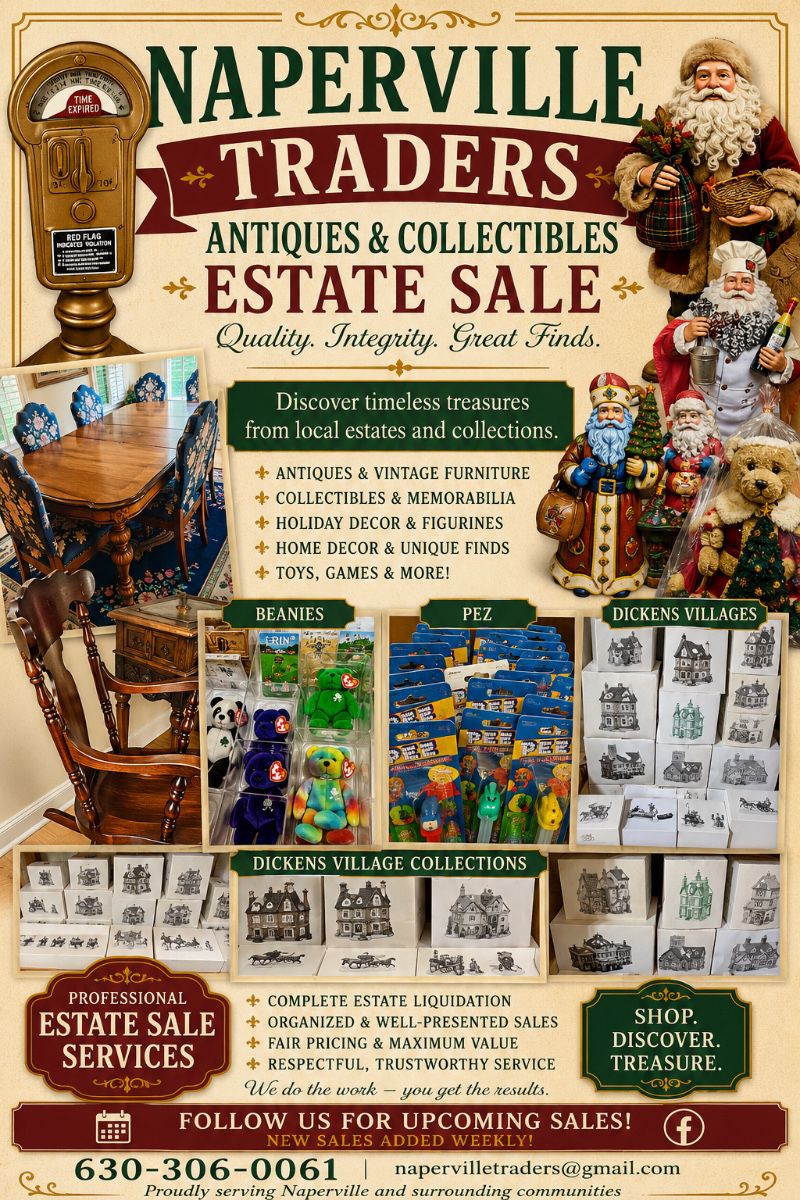 Antiques and Collectibles Estate Sale. June 6th-7th Downtown Naperville