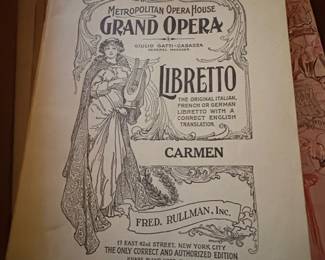 Metropolitan Opera House Grand Opera Libretto Carmen