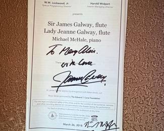McCarter Theatre Center Program  Sir James Galway